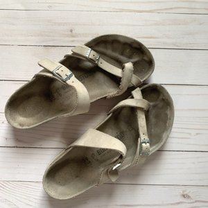USED Birkenstock Mayari Birko-Flor White